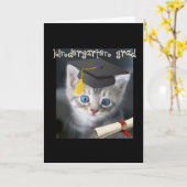 Carte Diplômé de jardin d'enfants de chaton (Fleur jaune)