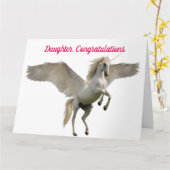 Carte Diplôme de la fille Unicorn (Fleur jaune)