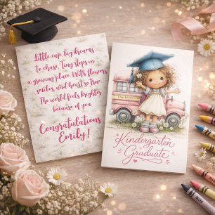 Carte Diplomé de la maternelle fantaisiste avec poème as