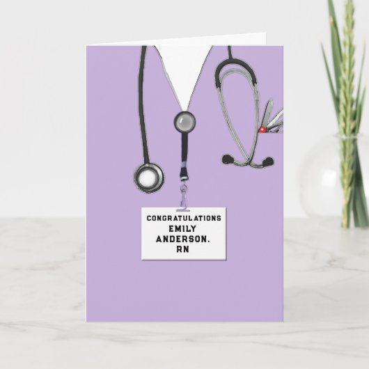 Carte Diplôme de l'école de soins infirmiers (Devant)