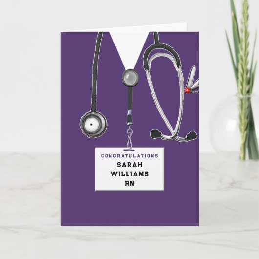 Carte Diplôme de l'école de soins infirmiers (Devant)