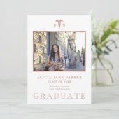 Carte Diplôme de l'école de soins infirmiers photo rose  (Debout devant)