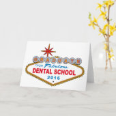 Carte Diplômé de l'école dentaire fabuleuse 2016 (Vegas) (Fleur jaune)