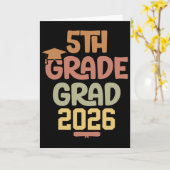 Carte Diplômé de l'école élémentaire 5e année Cl 2026 (Fleur jaune)