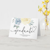 Carte Diplômé de l'école secondaire Idée cadeau collège (Fleur jaune)