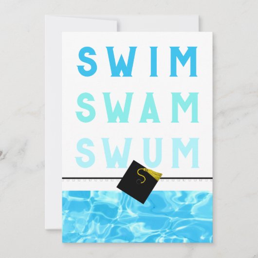 Carte Diplôme de l'équipe de natation nageuse (Devant)