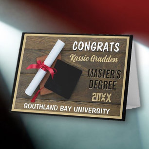 Carte Diplôme de master ! Félicitations diplômé CUSTOM 
