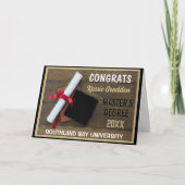 Carte Diplôme de master ! Félicitations diplômé CUSTOM  (Devant)