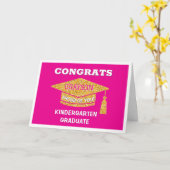 Carte Diplômé de maternelle Félicitations (Fleur jaune)