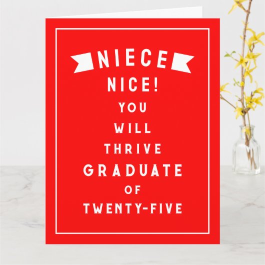 Carte Diplôme de nièce 2025 (Fleur jaune)