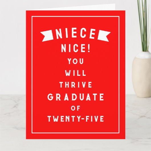 Carte Diplôme de nièce 2025 (Devant)