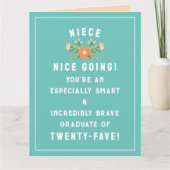 Carte Diplôme de nièce 2025 (Devant)