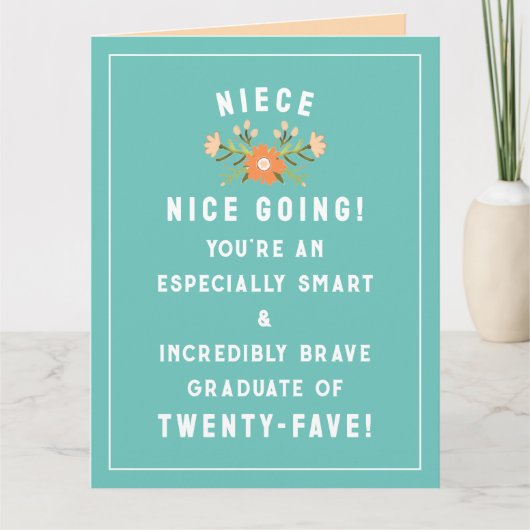 Carte Diplôme de nièce 2025 (Devant)