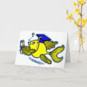 Carte Diplômé de poissons d'obtention du diplôme (Fleur jaune)