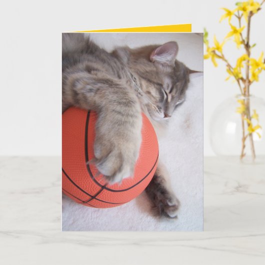 Carte Diplômé de rêves de basket-ball (Fleur jaune)