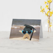 Carte Diplômé de Seashore Starfish (Fleur jaune)