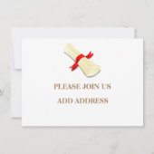 Carte Diplômé de terminale lycée typographie moderne (Dos)