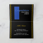 Carte Diplômé d'école de police de FÉLICITATIONS (Intérieur)