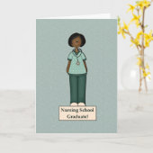 Carte Diplômé d'école d'infirmières (Fleur jaune)