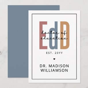 Carte Diplôme D'Études De L'EdD Personnalisé
