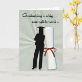 Carte Diplôme d'études supérieures (Fleur jaune)