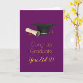 Carte Diplôme d'études supérieures et diplôme de baccala (Fleur jaune)