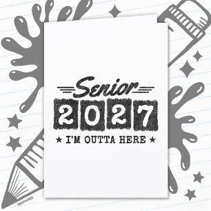 Carte Diplômé d'ici la promotion rétro 2027