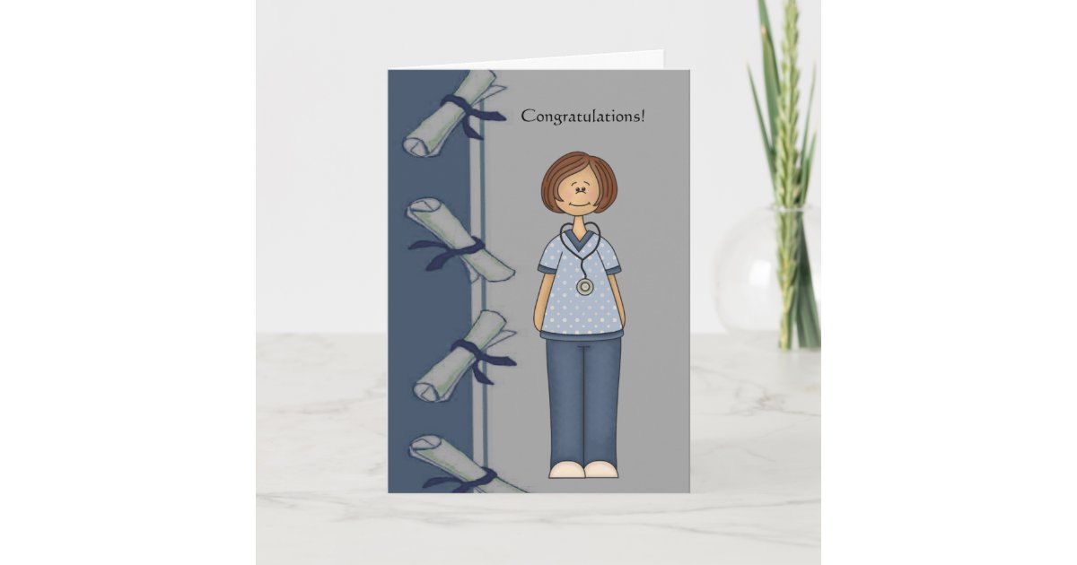 Carte Diplome D Infirmiere De Felicitations Personnalise Zazzle Be