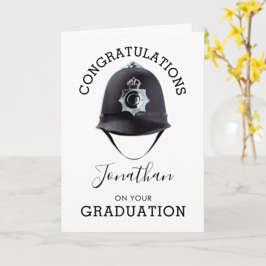 Carte Diplôme d'officier de police | Sortie (Fleur jaune)