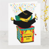 Carte Diplômé Drôle (Fleur jaune)