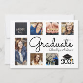 Carte Diplômé du collage de photos (Devant)