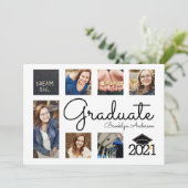 Carte Diplômé du collage de photos (Debout devant)