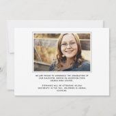 Carte Diplômé du collage de photos (Dos)