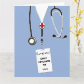 Carte Diplôme d'une école de soins infirmiers personnali (Fleur jaune)