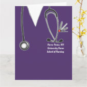 Carte Diplôme d'une école de soins infirmiers personnali (Fleur jaune)