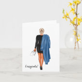 Carte Diplôme d'une femme de l'école de soins infirmiers (Fleur jaune)