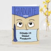 Carte Diplômé en 2020 au cours de la 19e année du COVID (Fleur jaune)
