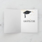 Carte Diplômé en chimpanzé avec Casquette rouge (Intérieur)