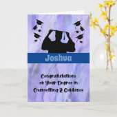 Carte Diplôme en counseling et orientation (Fleur jaune)