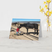 Carte Diplômé en cow-girl - Ouest (Fleur jaune)