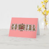 Carte Diplômé en cow-girl - Ouest (Fleur jaune)