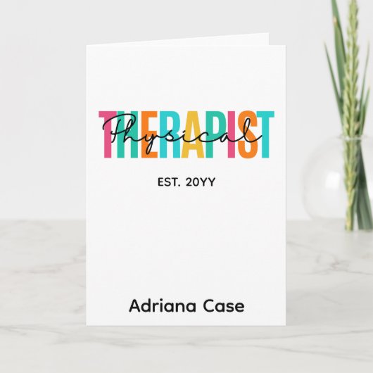 Carte Diplôme en physiothérapie (Devant)