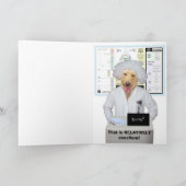 Carte Diplômé en physique de laboratoire drôle (Intérieur)