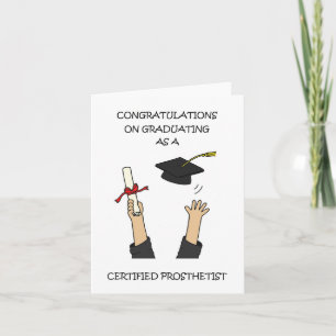 Carte Diplômé en tant que Prosthétiste certifié