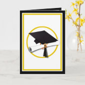 Carte Diplôme et diplôme (Fleur jaune)