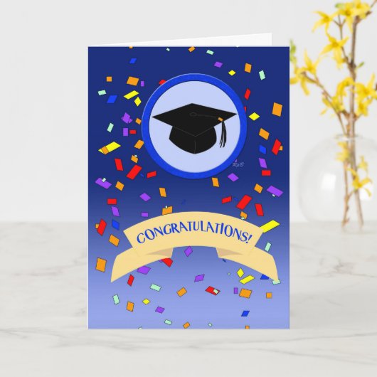 Carte Diplôme : Félicitations (Fleur jaune)