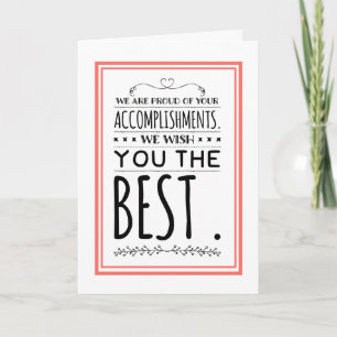 Carte Diplômé Félicitations Classe supérieure