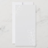 Carte Diplôme Feuillage Simple Lavande (Dos)