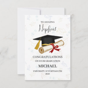 Carte Diplômé Fier Neveu Personnalisé