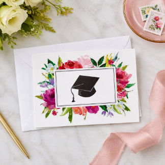 Carte Diplômé floral